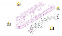 Система гидравлическая левой гусеницы 13961399