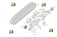 Устройство рамы левой гусеницы 12146838