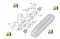 Устройство рамы правой гусеницы 12147072