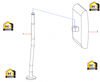Зеркало заднего вида левое 10201511
