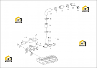 Коллектор выпускной с комплектующими