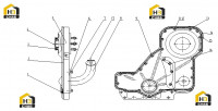 Крышка передняя двигателя D02B-000-63+D