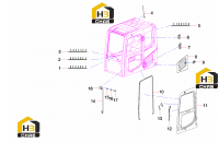 Комплектующие двери кабины 60122069
