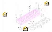 Крепление головки блока цилиндров 60306462