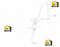 Поручень с зеркалом заднего вида A810502020139