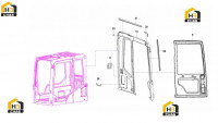 Комплектующие двери кабины 11654149