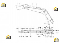 Трубопровод стрелы SY215C9C3KL.3.1 12134603