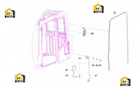 Уплотнение, поручень и молоток аварийный 11773045