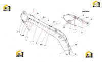 Комплектующие гидравлической системы стрелы 13969700 (часть 2)