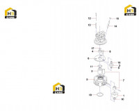 Комплектующие поворотного редуктора 60180835