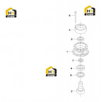 Подшипник поворотного редуктора 60180835