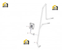 Поручень с зеркалом заднего вида 14099806