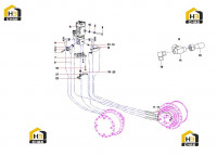 Соединения трубопровода бортовых редукторов 13892750