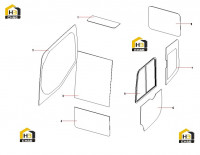 Стекла кабины 61018423