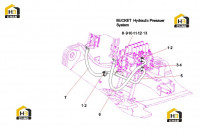 Трубопровод гидравлический ковша 14034660