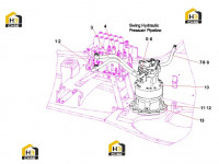 Трубопровод гидравлический поворотного редуктора 14034660