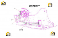 Трубопровод гидравлический правого хода 14034660