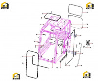 Уплотнения, поручни и зеркало заднего вида 61018422