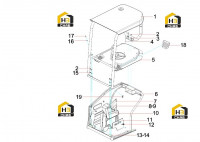 Комплектующие рамы кабины 13444616