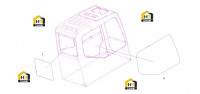Стекло кабины заднее и боковое 60197711