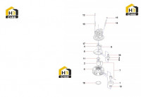 Комплектующие поворотного редуктора 60042755