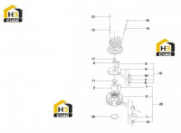 Комплектующие поворотного редуктора 60042755