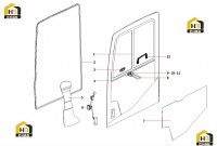 Дверь кабины с комплектующими A229900009414
