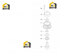 Подшипник поворотного редуктора 60042755