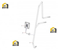 Поручень с зеркалом заднего вида 14099806