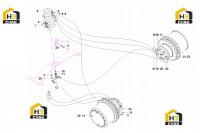 Соединения трубопровода бортовых редукторов 11172918