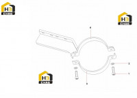 Зажим трубок левого цилиндра стрелы A810201000218
