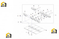 Цепи и башмаки гусениц 11296007