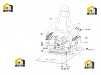 Сиденье водителя и консоли управления 12790534