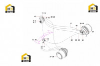 Соединения трубопровода бортовых редукторов 11213894