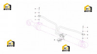 Трубопровод правого цилиндра стрелы 12345837