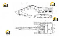 Компоненты основные экскаватора SY365C9 13267432