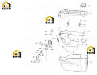 Комплектующие левого подлокотника 60114803