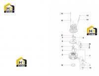 Комплектующие поворотного редуктора 60042755