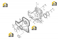 Крышка передняя двигателя D02B-000-47+B