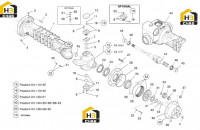 Редуктор бортовой, корпус и комплектующие моста