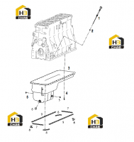 Поддон двигателя и щуп масляный