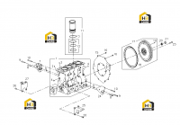 Блок цилиндров и комплектующие маховика