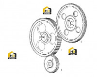 Шестерни распределительного вала и топливного насоса D07-000-42+B