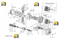 Редуктор бортовой, корпус и комплектующие моста