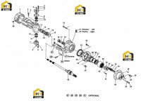 Редуктор бортовой, корпус и комплектующие моста