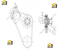 Шкивы и ремень вентилятора C16BZ-16BZ320
