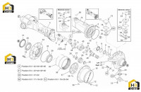 Редуктор бортовой, корпус и комплектующие моста