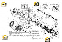 Редуктор бортовой, корпус и комплектующие моста
