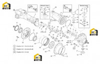 Редуктор бортовой, корпус и комплектующие моста