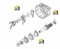 Вал промежуточный и насос 1316.103.803